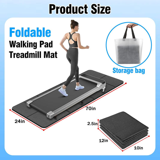 Foldable Walking Pad Treadmill Mat, Floor Protection Pad for Home Workout | Protect Floors, Noise Reduction, Prefect for Walking Pad Treadmill for Home, Non Slip, anti Vibration