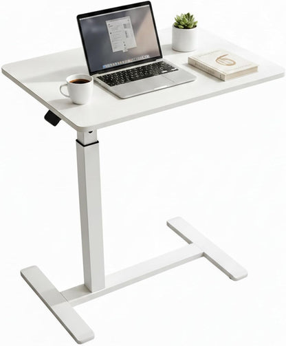 Small Standing Desk, Adjustable Height Sit Stand Desk for Laptop, Compact Standing Desk for Small Spaces, Stable Home Office Desk for Bedroom Bedside Use