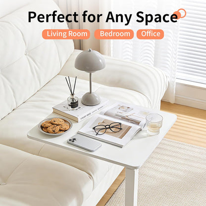 Small Standing Desk, Adjustable Height Sit Stand Desk for Laptop, Compact Standing Desk for Small Spaces, Stable Home Office Desk for Bedroom Bedside Use