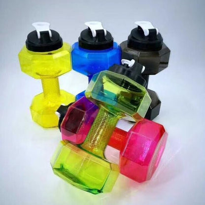 2.2L Dumbbell Shape Water Bottle Portable Weight Water Bottles Sports Fitness Exercise Water Jug for Gym, Yoga, Running, Cycling, and Camping