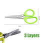Multifunctional Scissors Stainless Steel 5 Layer Kitchen Scissors Scallion Cutter Pepper Herb Laver Spices Onion Cooking Tool