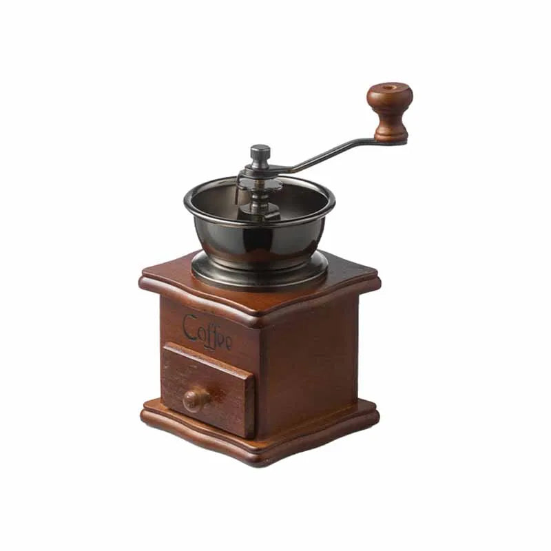 Classical Retro Manual Coffee Grinder – Hand Crank Coffee Bean Grinder with Adjustable Burr Mill, Vintage Coffee Maker Accessory for Espresso, Drip Coffee & French Press Brewing