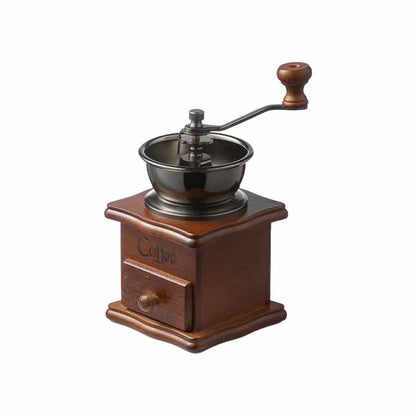 Classical Retro Manual Coffee Grinder – Hand Crank Coffee Bean Grinder with Adjustable Burr Mill, Vintage Coffee Maker Accessory for Espresso, Drip Coffee & French Press Brewing