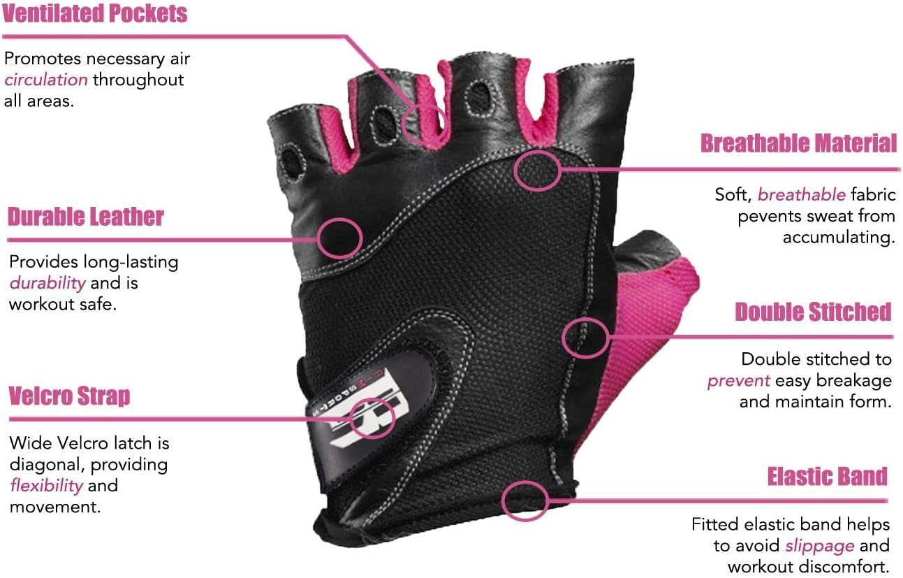 Workout Gloves for Men and Women - Breathable Weight Lifting Gloves for Gym, Exercise, Weightlifting, Cycling, Rowing, Training Leather Palm Padded Thumb Protected against Calluses Blister