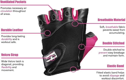 Workout Gloves for Men and Women - Breathable Weight Lifting Gloves for Gym, Exercise, Weightlifting, Cycling, Rowing, Training Leather Palm Padded Thumb Protected against Calluses Blister