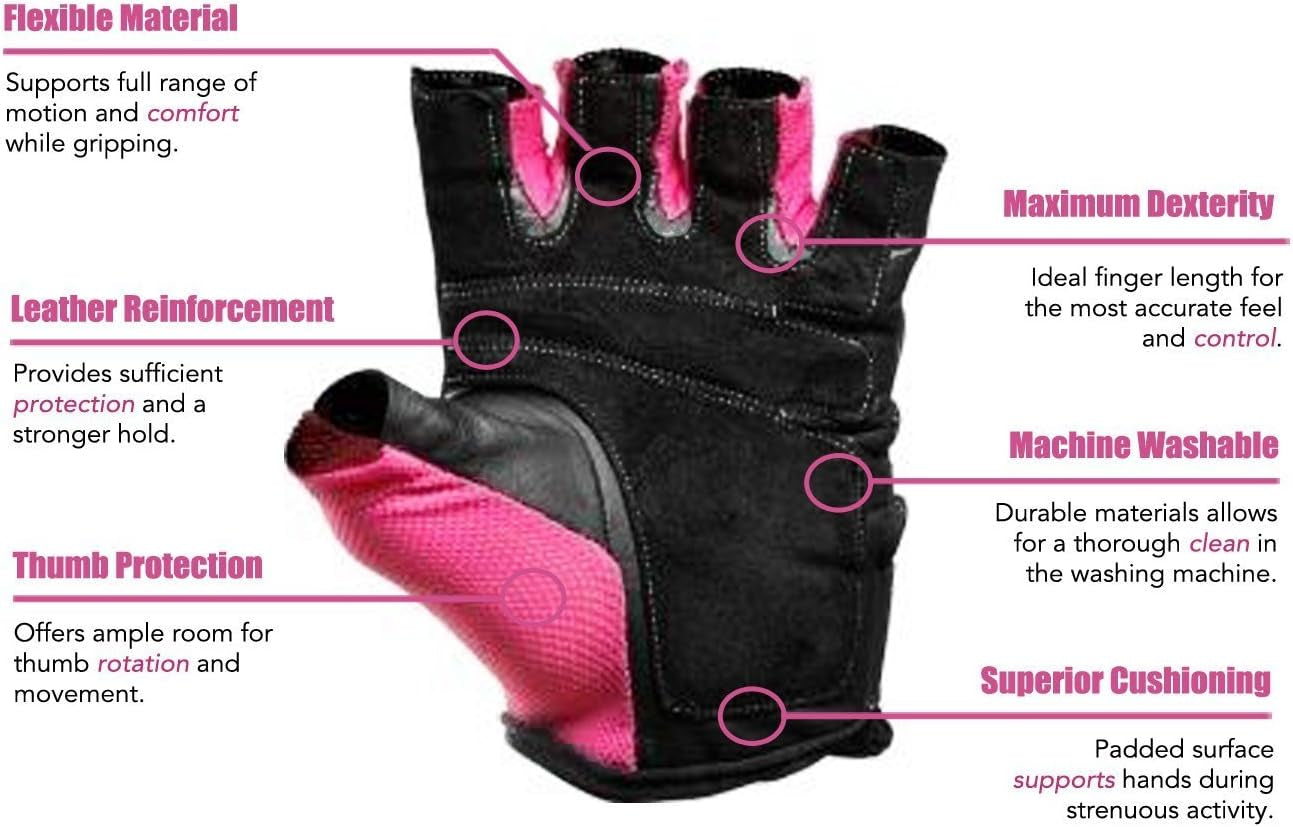 Workout Gloves for Men and Women - Breathable Weight Lifting Gloves for Gym, Exercise, Weightlifting, Cycling, Rowing, Training Leather Palm Padded Thumb Protected against Calluses Blister