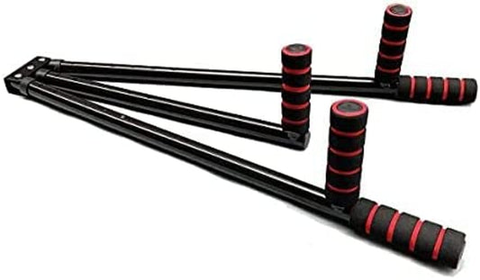 3 Bar Leg Stretcher Extension Device Iron Leg Support Yoga Exercise Martial Arts Gym Flexibility Stretching Machine, Black