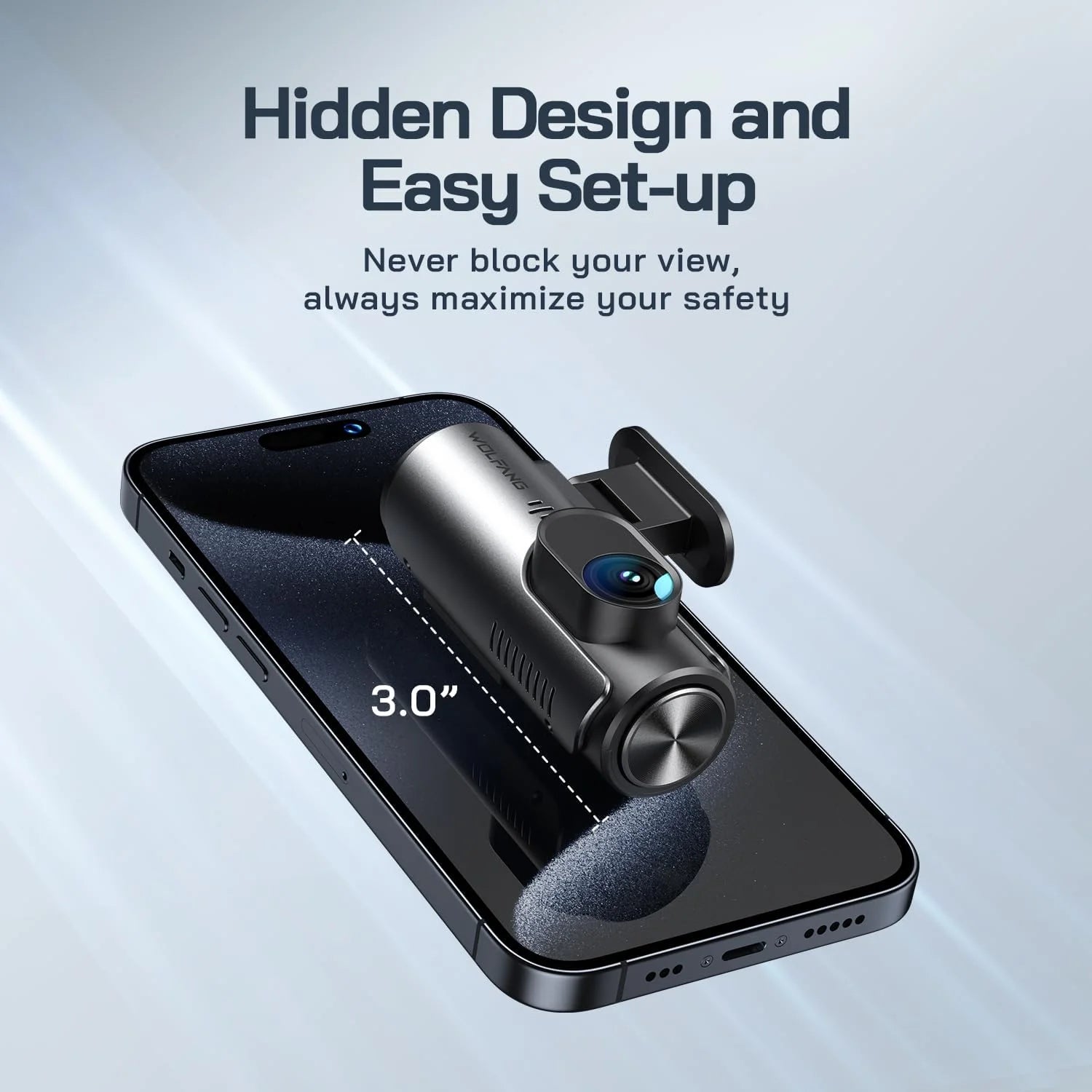 Dash Cam Front and Rear, 4K Front 1080P Rear Dual Dash Camera, 3” IPS Screen, 170° Wide Angle, Night Vision, G-Sensor, Loop Recording, Parking Monitor, Supports 128GB