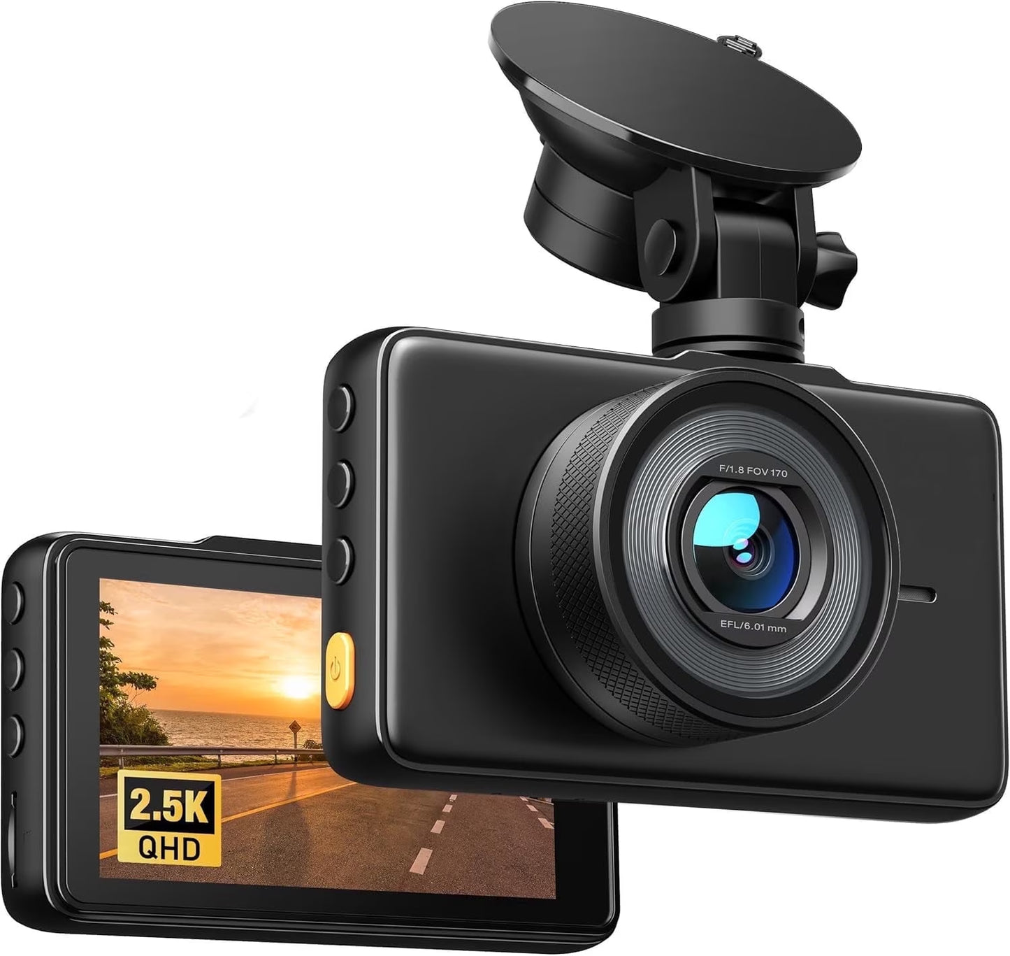 Dash Cam Front and Rear, 4K Front 1080P Rear Dual Dash Camera, 3” IPS Screen, 170° Wide Angle, Night Vision, G-Sensor, Loop Recording, Parking Monitor, Supports 128GB