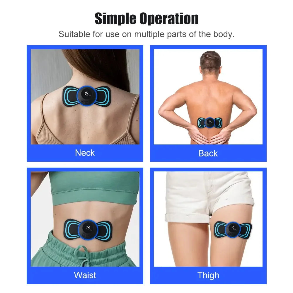 Mini Electric Neck Massager Portable Rechargeable Cervical Vertebra Massage Patch for Muscle Relax Dropshipping Neck Massager