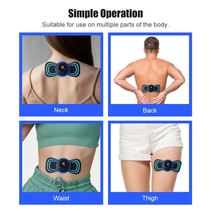 Mini Electric Neck Massager Portable Rechargeable Cervical Vertebra Massage Patch for Muscle Relax Dropshipping Neck Massager